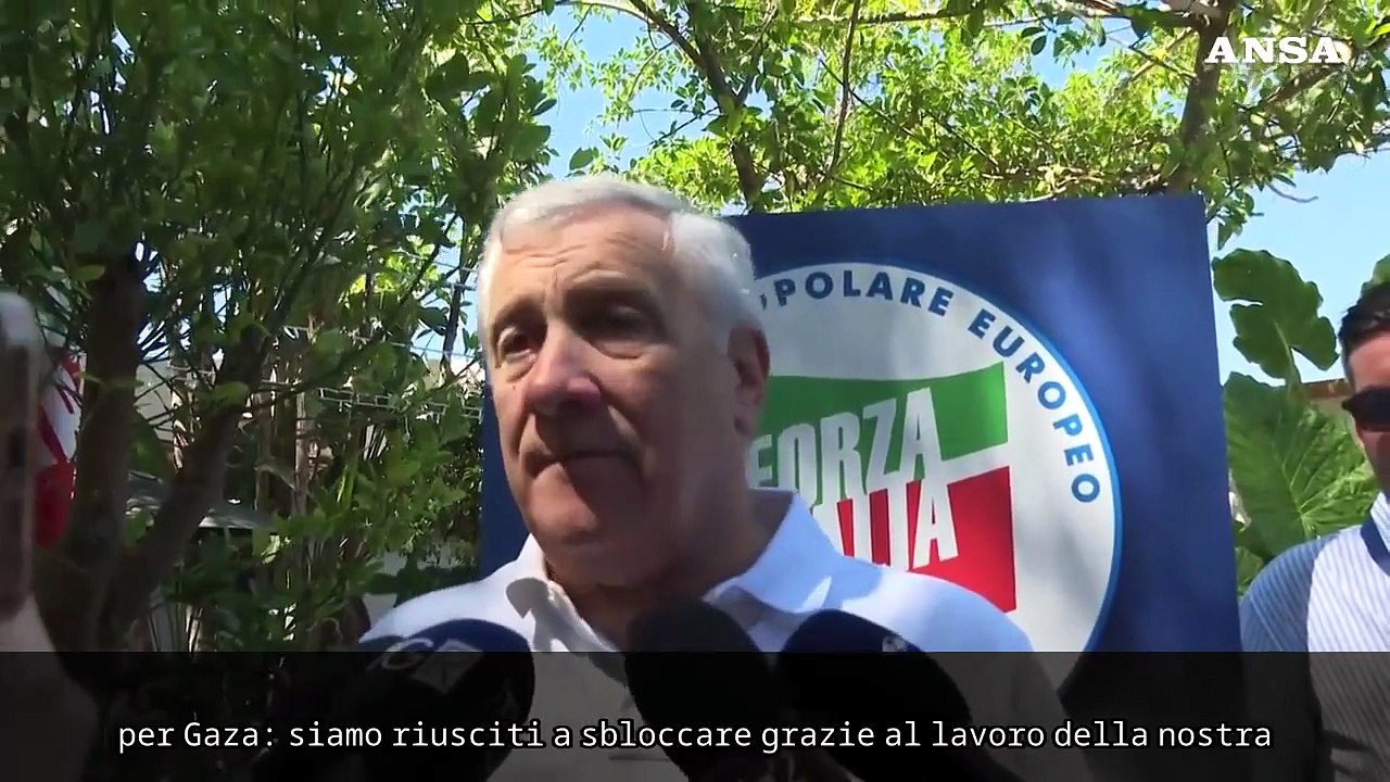 Tajani: "Sbloccati gli aiuti per Gaza che erano fermi ad Astol"