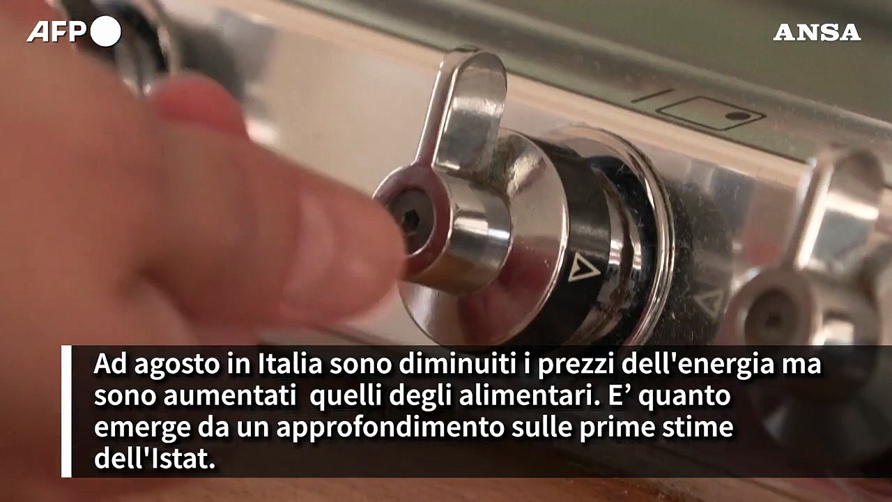 Inflazione: aumentano carne e verdure, in calo energia, gas e tlc