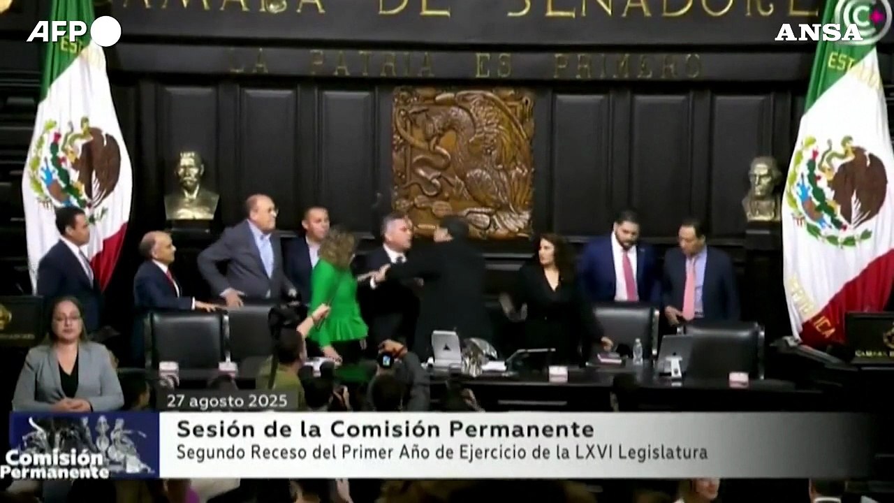 Messico, rissa in Senato: schiaffi e spintoni durante una sessione plenaria