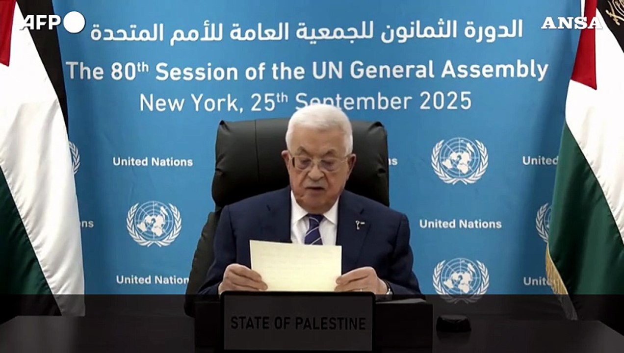 Abu Mazen all'Onu: "Tutti gli Stati riconoscano la Palestina"