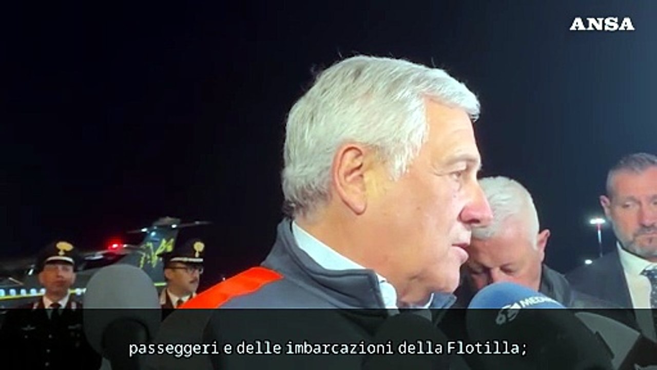 Flotilla, Tajani: "Gli italiani saranno portati in Israele e poi espulsi"