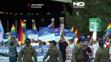 Kudüs Onur Yürüyüşü'ne binlerce kişi sıkı güvenlik önlemleri altında katıldı