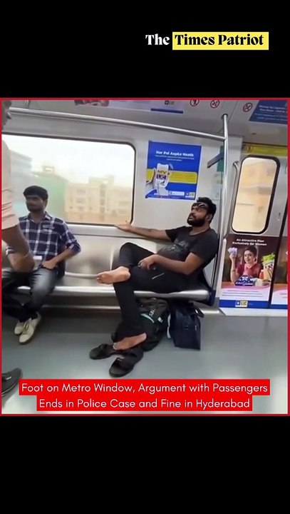 Foot on Metro Window, Argument with Passengers Ends in Police Case and Fine in Hyderabad