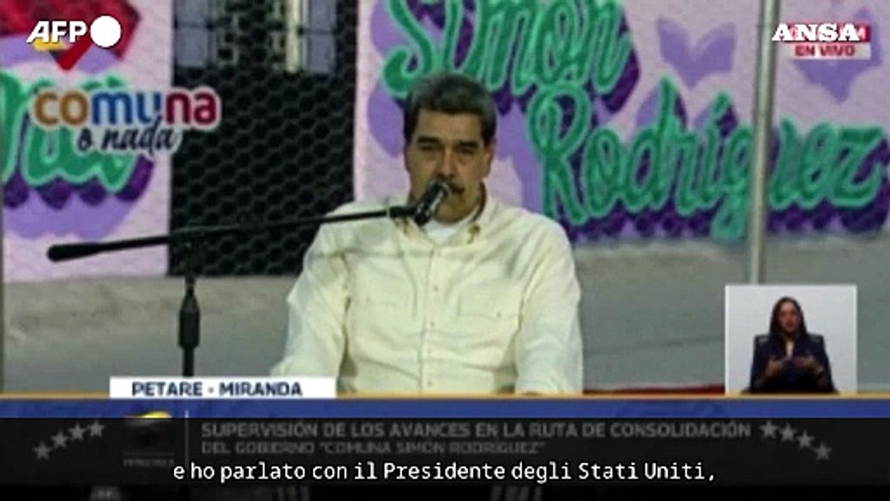 Maduro: "Con Trump telefonata rispettosa e cordiale"