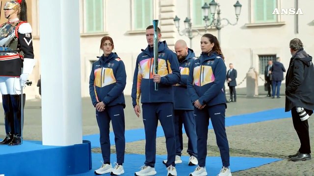 In piazza del Quirinale la cerimonia per la fiamma olimpica