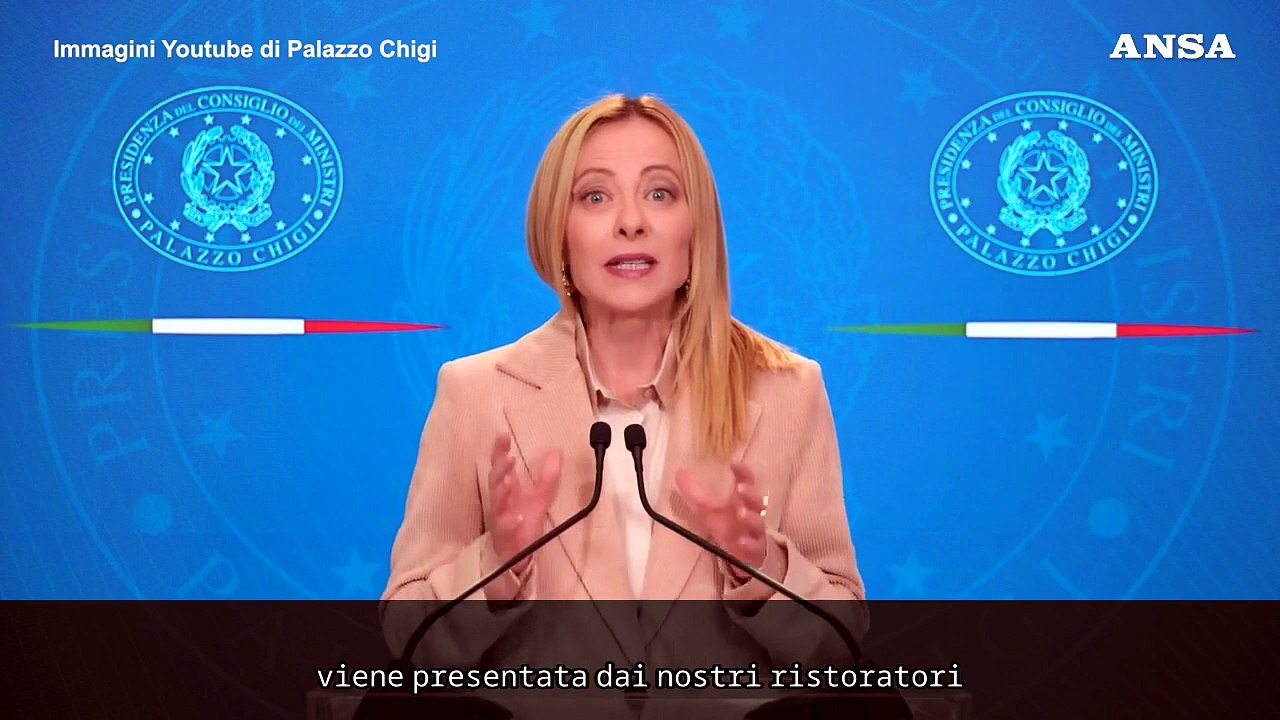 Cucina italiana patrimonio Unesco, Meloni: "Risultato che ci inorgoglisce"
