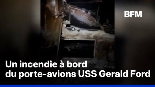 Les images des dégâts causés par l’incendie à bord du porte-avions USS Gerald Ford
