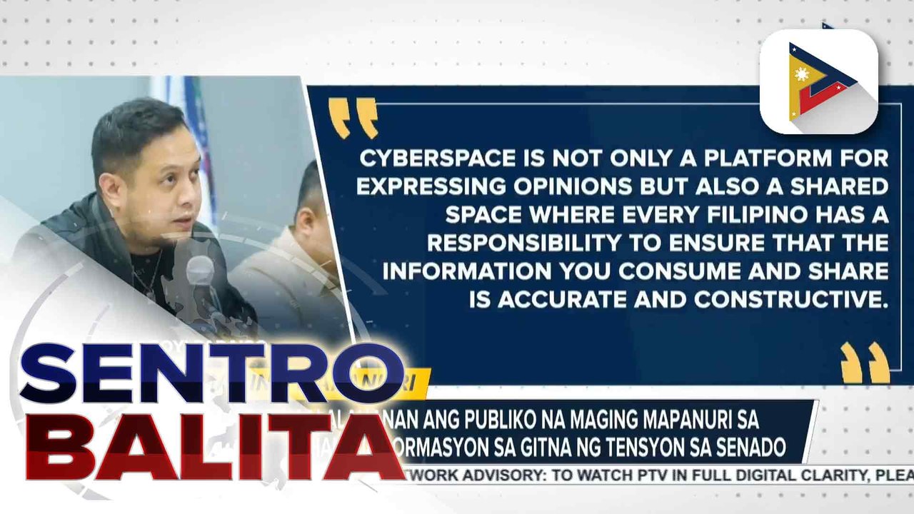 CICC, pinaalalahanan ang publiko na maging mapanuri sa mga nakukuhang impormasyon sa gitna ng tensiyon sa Senado