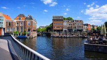 Leiden Netherlands Historic Streets and Canal Views 4K 60fps