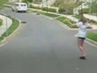 Skater Girl Crash with the Street