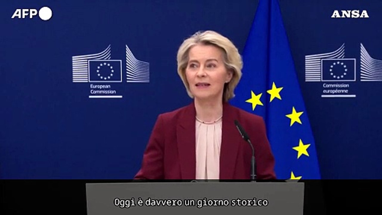 Von der Leyen: "Stop al gas russo e' giorno storico per Ue"