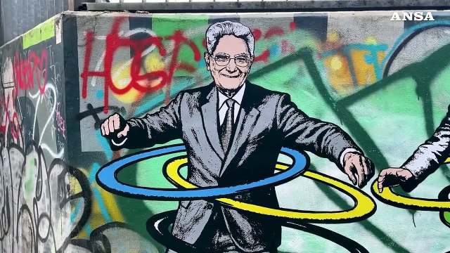 Mattarella, Meloni e Trump nei murales olimpici di aleXsandro Palombo