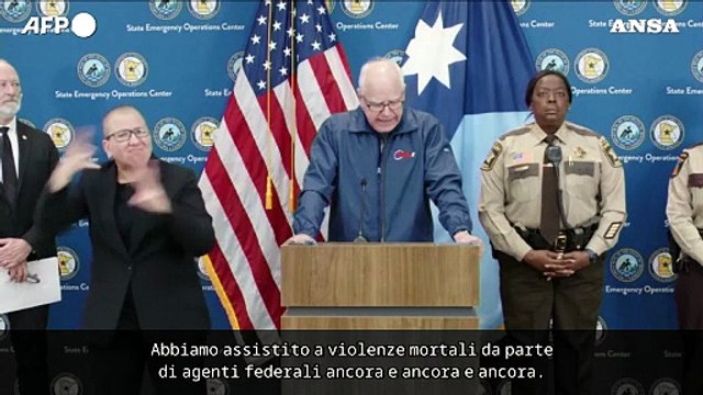 Governatore Minnesota: L'Ice semina caos e violenza, gli agenti vanno ritirati