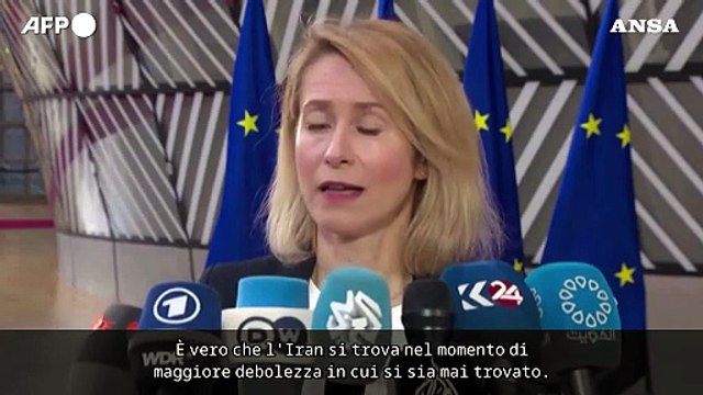 Kallas sull'Iran: Non abbiamo bisogno di un'altra guerra, serve una soluzione diplomatica