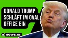 Donald Trump schläft im Oval Office ein: Schlafender Trump lässt Weißes Haus schäumen