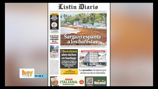 Titulares prensa dominicana viernes 05 de junio 2026 | Hoy Mismo