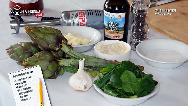 CARCIOFI AL CARCIOFO CON SPINACI SALTATI - OSTERIA DEL CAVALIERE | CARCIOFI AL CARCIOFO CON SPINACI SALTATI - OSTERIA DEL CAVALIERE