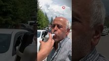 Yokuşta geri kayan araç aynı otomobile 3 kez çarptı