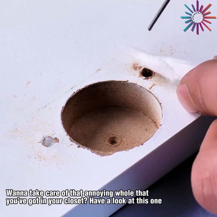 Reparing holes with cotton!