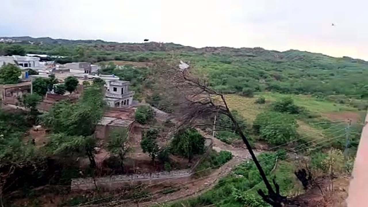 Beautiful view and weather of village