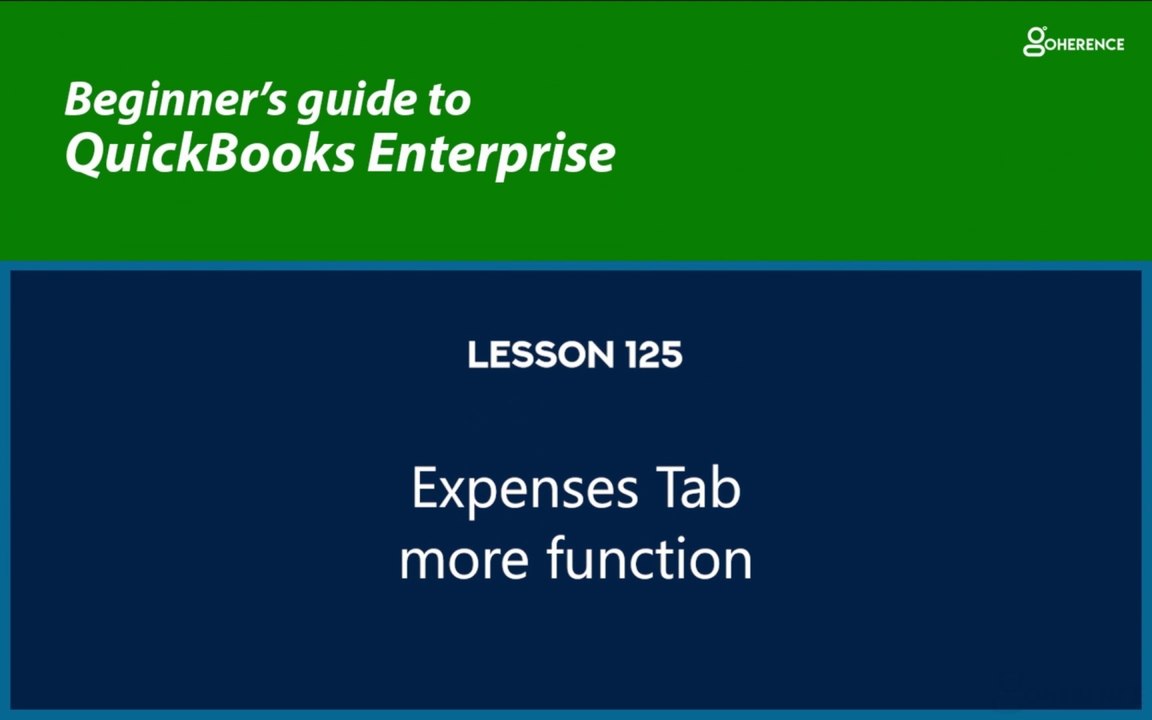 125 - Expenses Tab more function