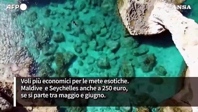 Crollano i prezzi dei voli: Maldive a 250 euro ma rischio rincari in Europa