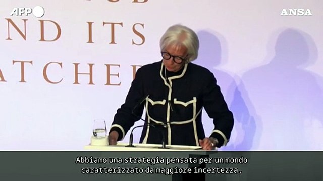 Lagarde: Bce pronta ad agire se lo shock energetico e' persistente