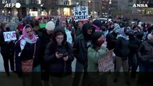 Protesta contro Trump a New York, arriva la notizia del cessate il fuoco