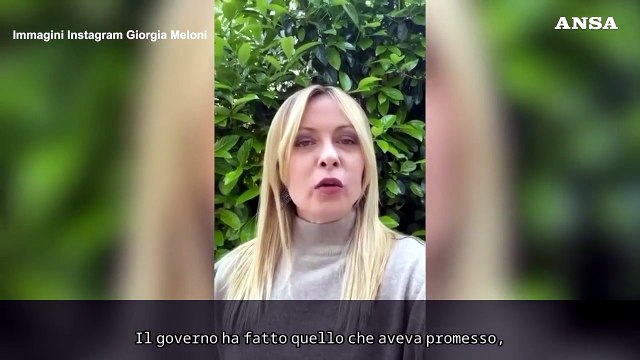 Meloni: Rispettiamo la decisione degli italiani, andremo avanti
