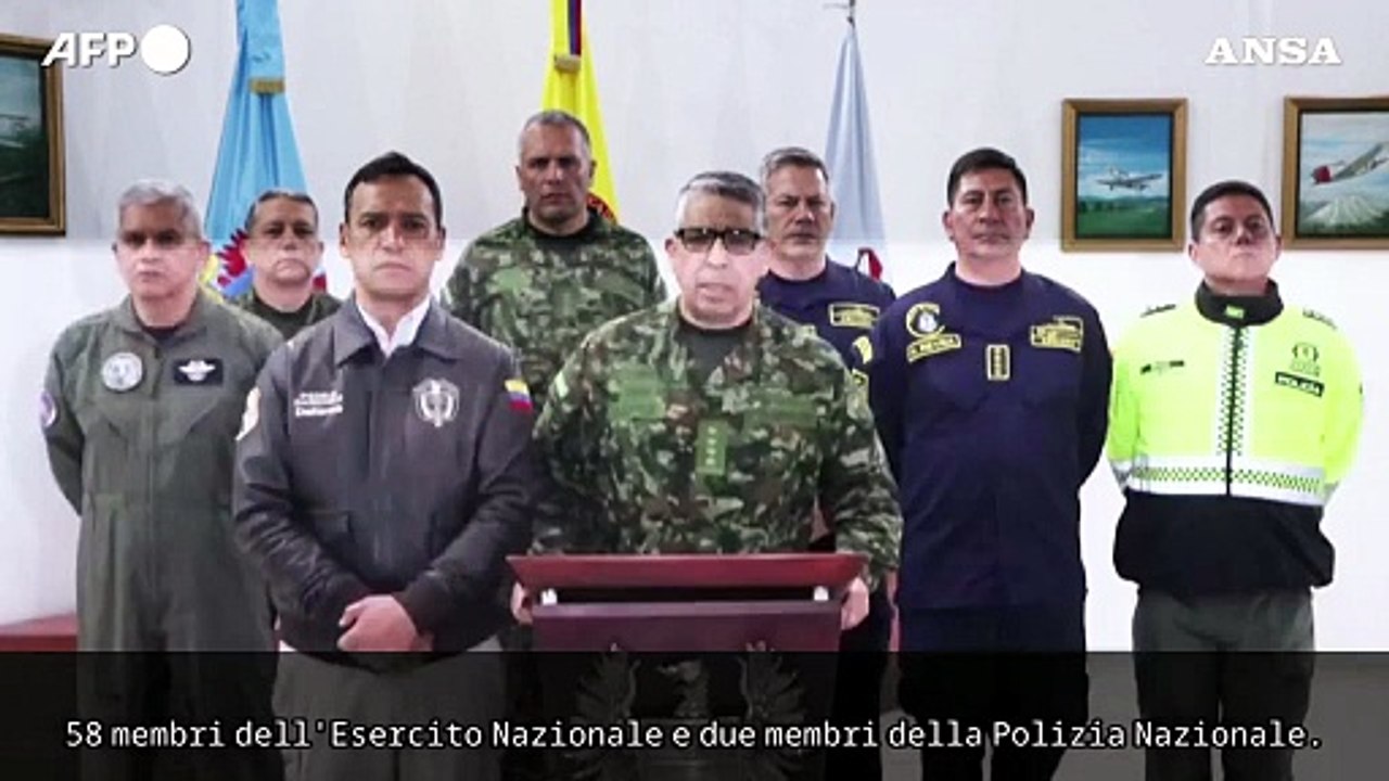 Aereo militare caduto in Colombia, il bilancio sale ad almeno 66 morti