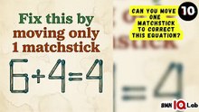 #CanYouSolveIt 🤔😏 Can You Move One Matchstick To Correct This Equation? (Part 2)
