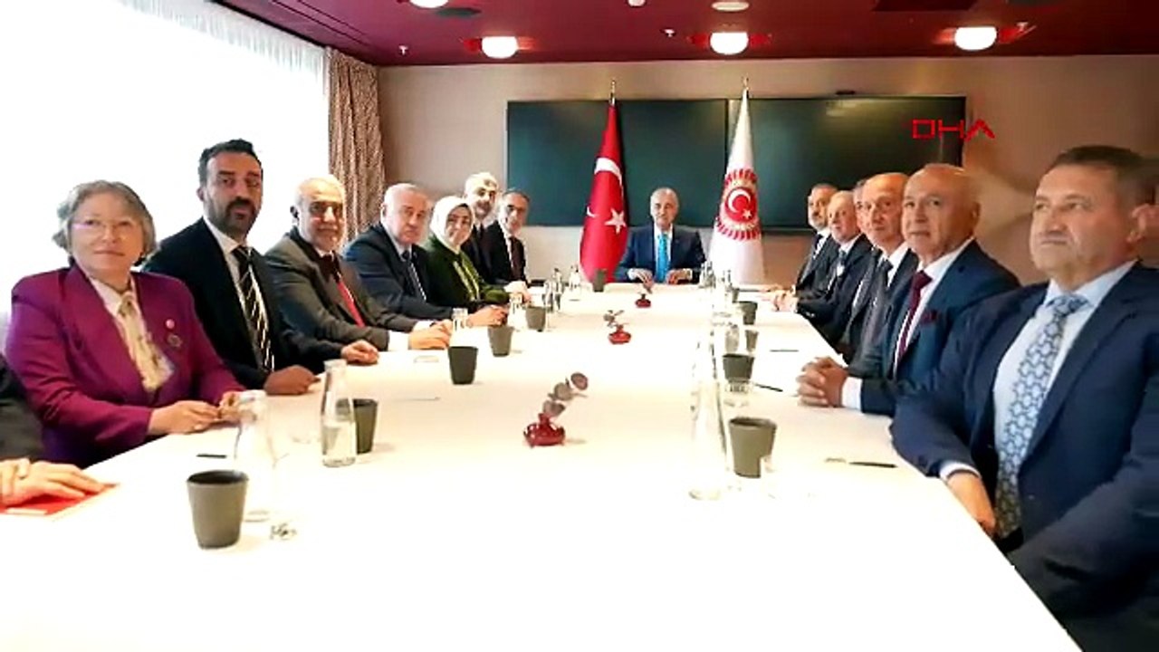 TBMM Başkanı Kurtulmuş, İsveç'te Süryani toplumu temsilcilerini kabul etti
