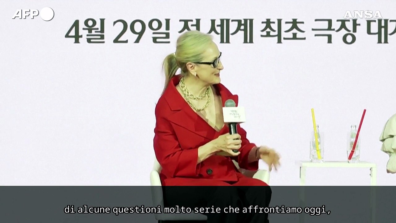 Meryl Streep e Anne Hathaway a Seul per "Il diavolo veste Prada 2"