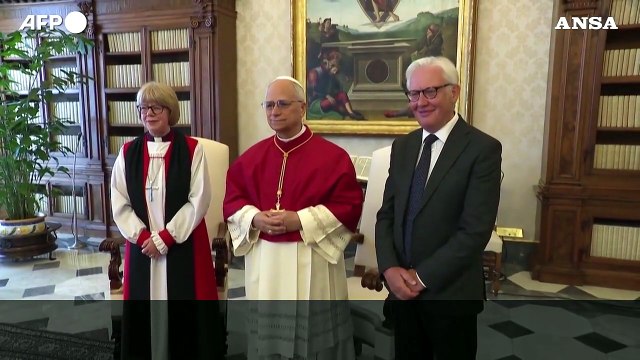 Per la prima volta la primate anglicana incontra Papa Leone XIV