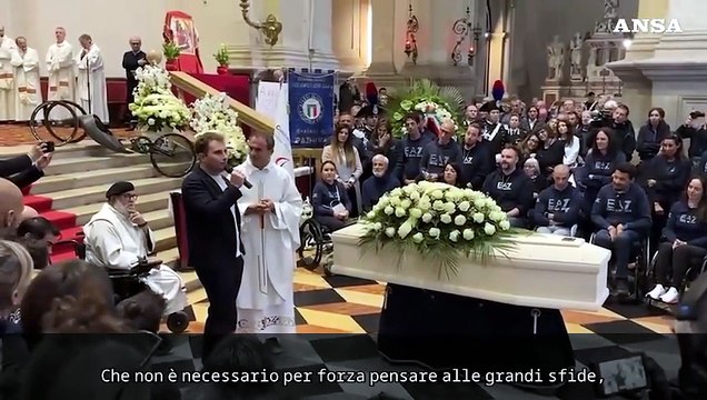 Funerale Zanardi, il figlio Niccolo': Ecco una lezione di papa'