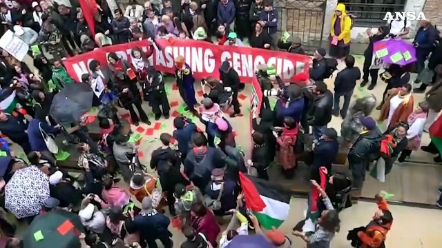 Presidio e corteo contro il padiglione di Israele alla Biennale di Venezia