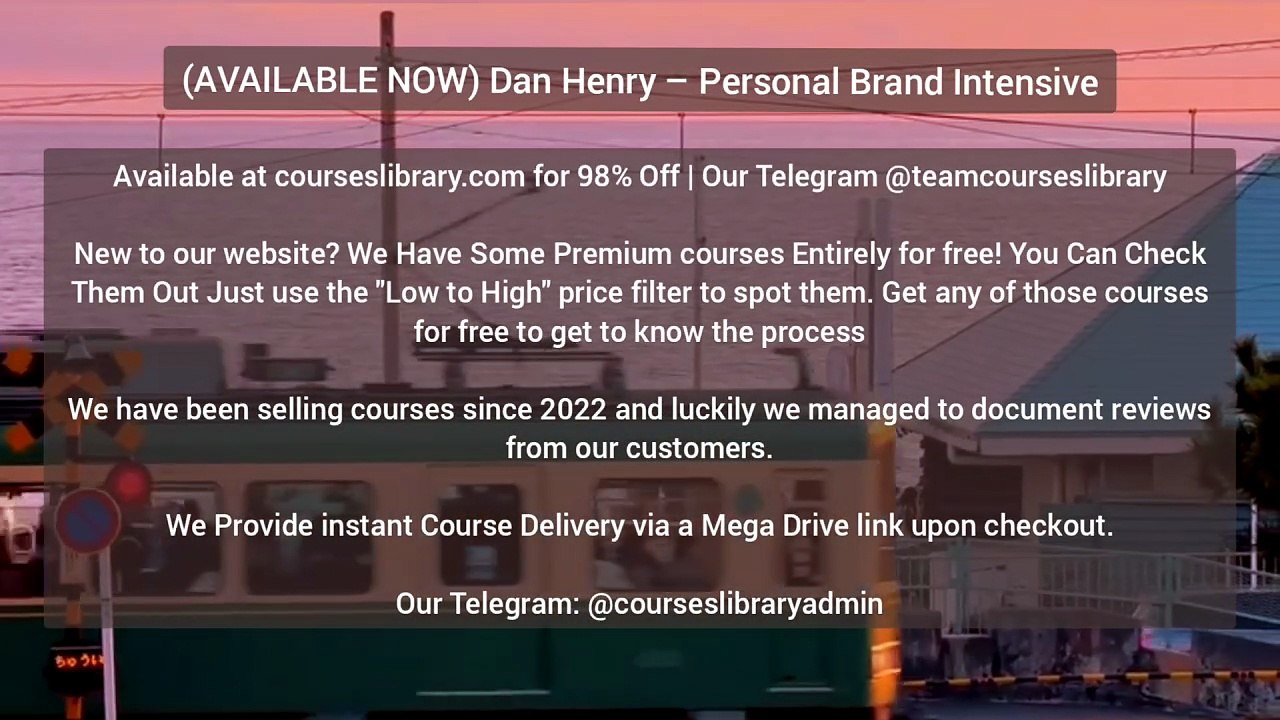 (AVAILABLE NOW) Dan Henry – Personal Brand Intensive