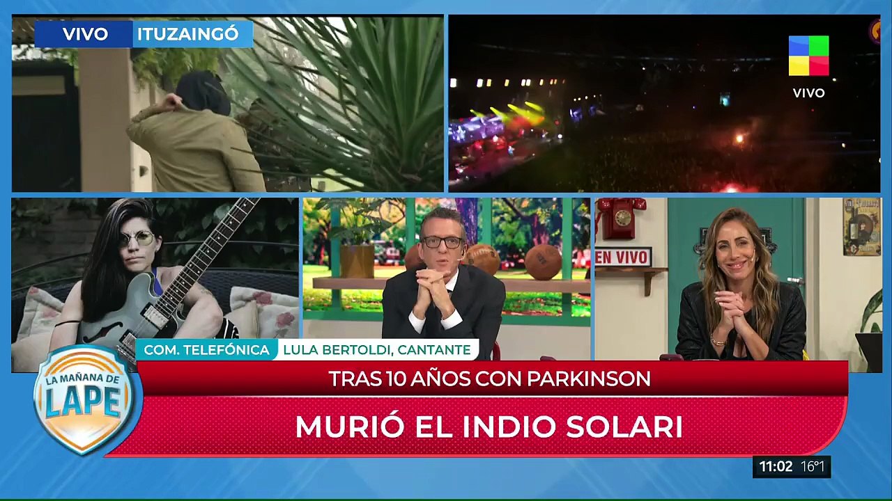 Máximo Kirchner en la casa del Indio Solari