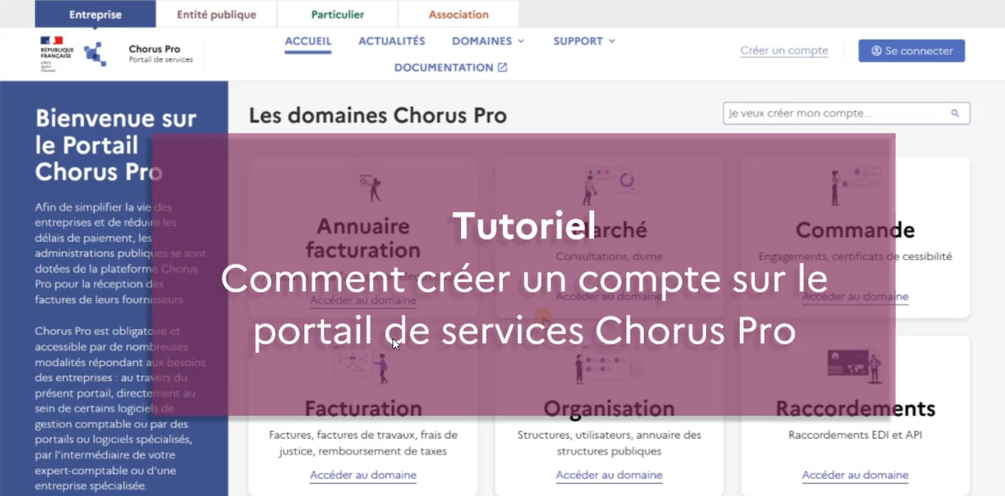 Tutoriel Chorus Pro 2026 – Créer un compte util...