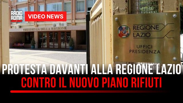 Protesta davanti alla Regione Lazio contro il nuovo piano rifiuti