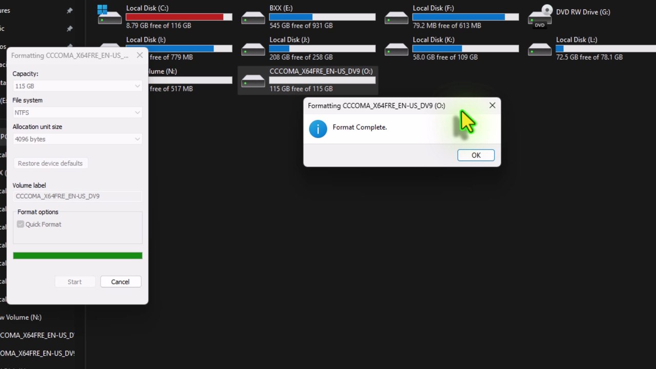 إعادة ضبط المصنع USB و SSD و HDD إلى إعدادات المصنع بطريقة احترافية