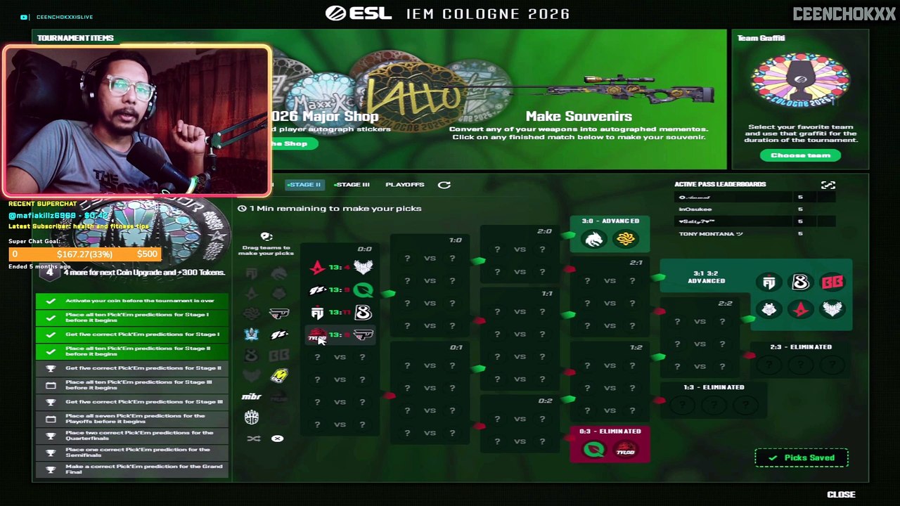 LIVE CHANGE?! IEM Cologne 2026 Pick'Em Glitch Let's You Change Picks Mid-Game! 😱