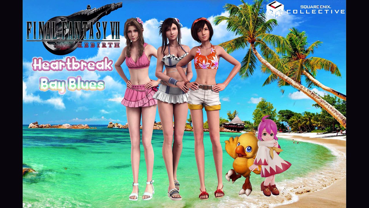 Final Fantasy VII Girls Beach Party Custom Wallpaper = Heartbreak Bay Blues [Yui Asaka]