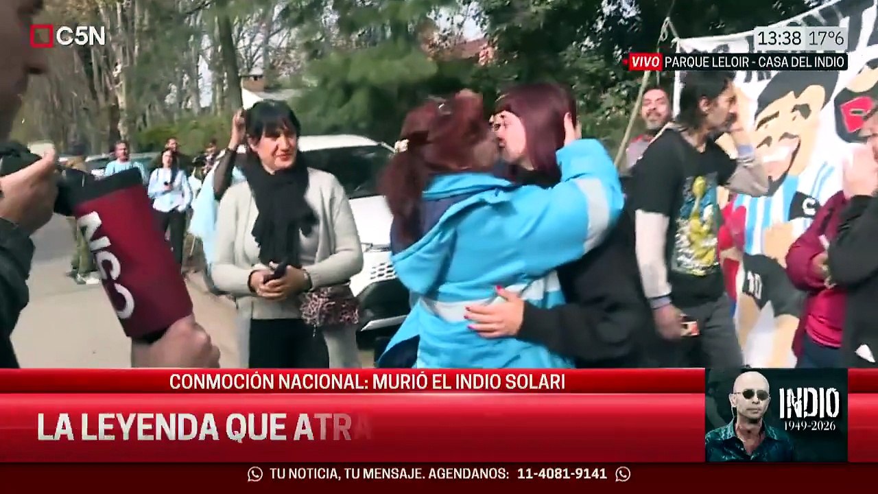 Así retiraron los restos del Indio Solari desde Parque Leloir.