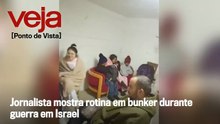 Jornalista mostra rotina em bunker durante guerra em Israel
