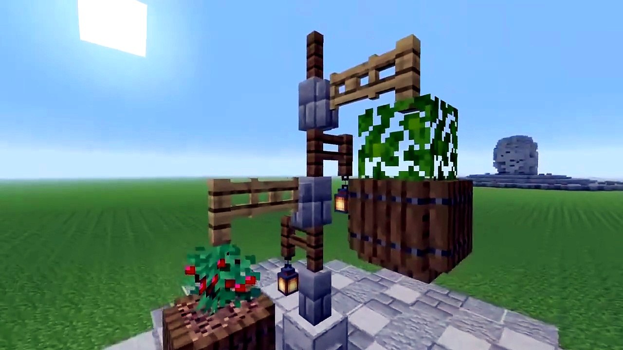Comment faire un BAC À FLEURS SUSPENDU sur MINECRAFT ?  #34