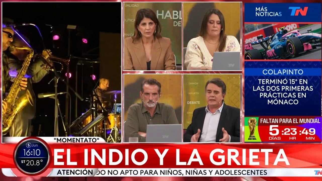 Al menos aprendete el nombre: otra figura de TN quiso criticar al Indio Solari por su ideología política y lo llamó "Gustavo"