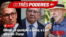 AO VIVO: Gilmar dá munição a Zema e Lula atira em Trump | Os Três Poderes