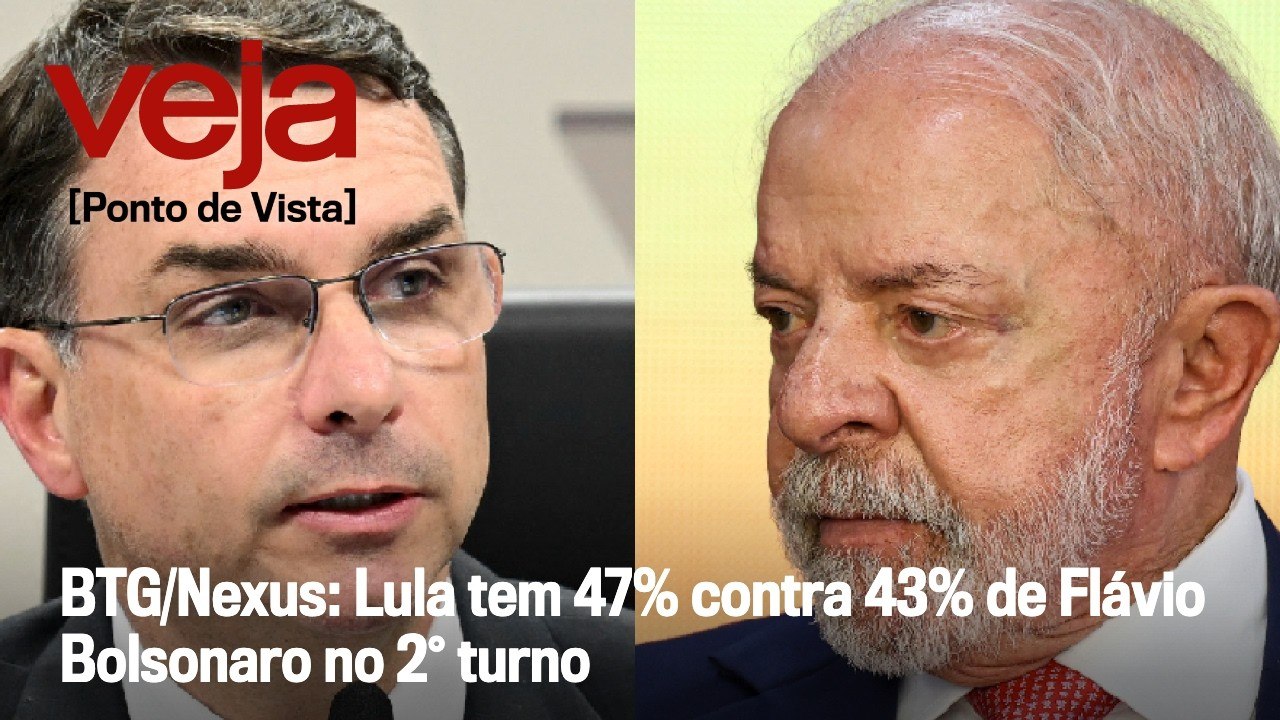 BTG/Nexus: Lula tem 47% contra 43% de Flávio Bolsonaro no 2° turno | Ponto de Vista