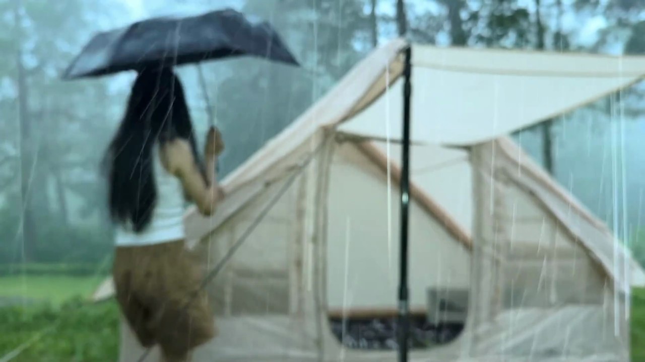 Heavy Rain Camping ASMR with Dog | Terrifying Wilderness Storm #RainASMR #CampingASMR